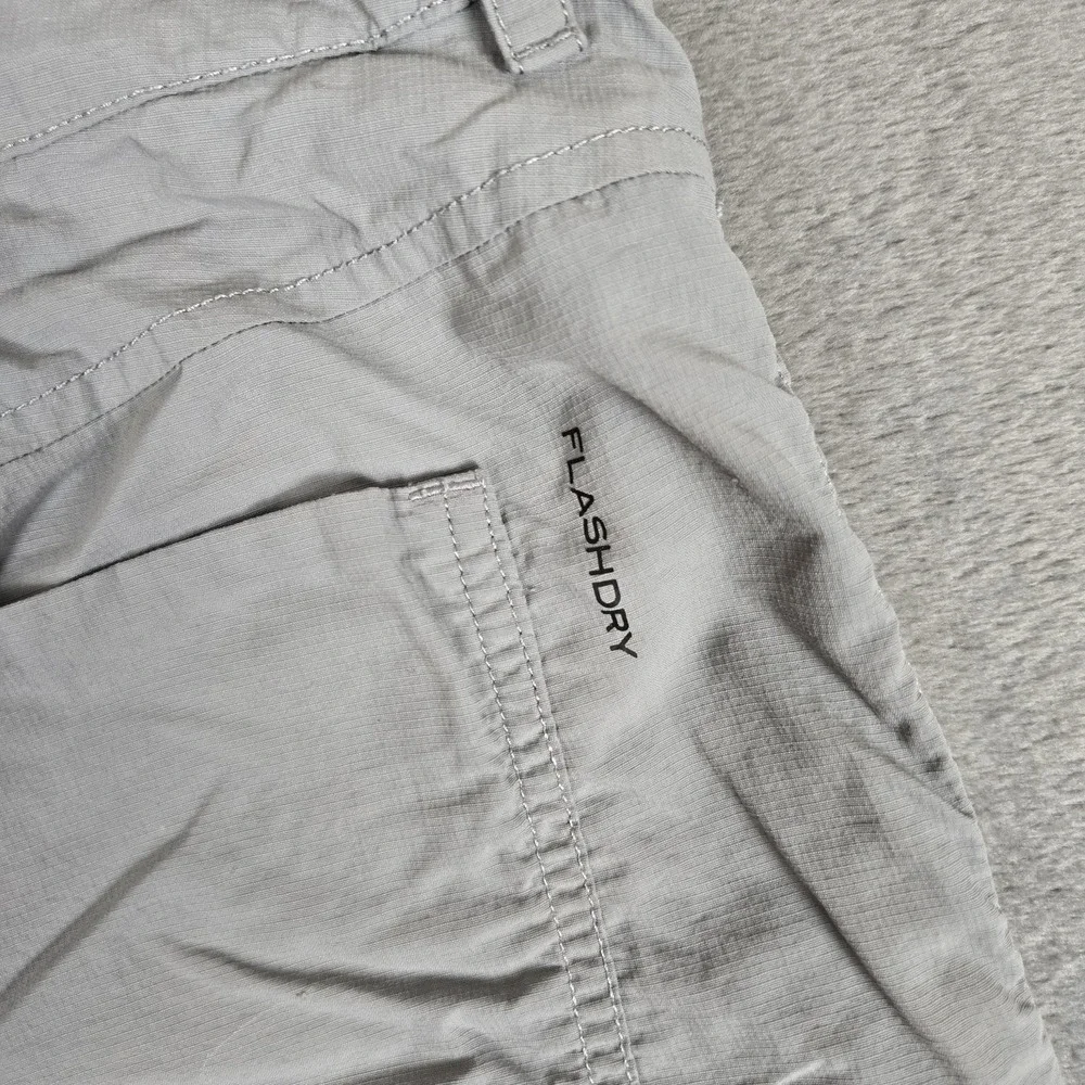 The North Face Shorts Mens 40 Flashdry Hiking Outdoor Ripstop Pockets Gray EUC